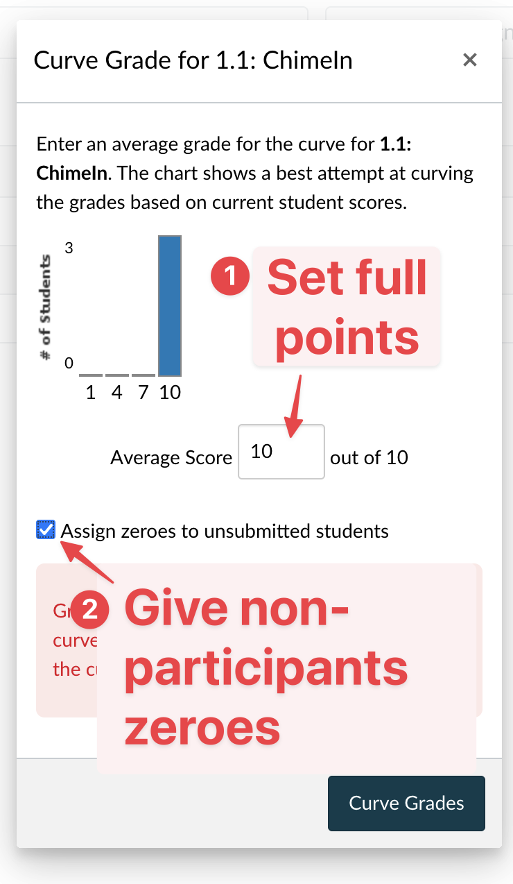 Curve Grade Settings